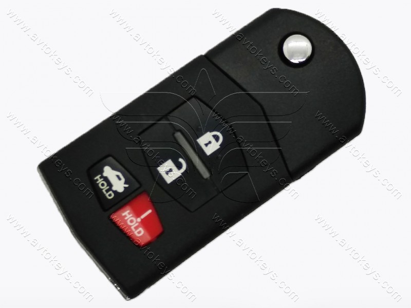 Корпус викидного ключа Mazda 3, Mazda 6 та інші, 3+1 кнопки, лезо MAZ24R, тип 2