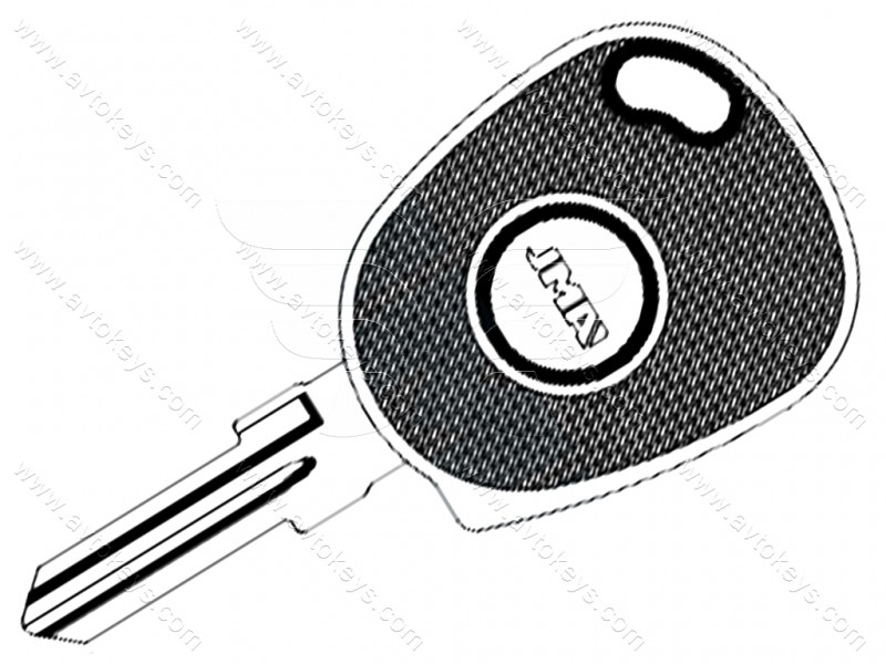 Корпус ключа з місцем під чіп Dacia, лезо TP00DAC-3DP4