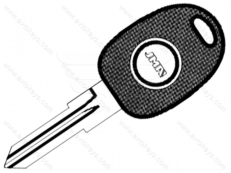 Корпус ключа з місцем під чіп Fiat, лезо TP00FI-13P7 JMA