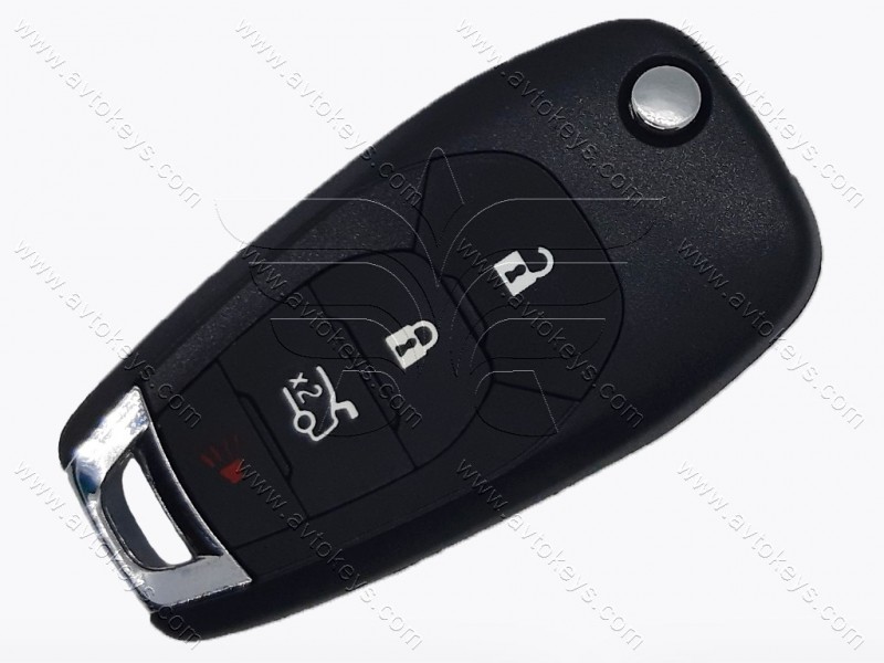 Викидний ключ Chevrolet Cruze XL8, 433 Mhz, PCF7941E/ Hitag 2/ ID46, 3+1 кнопки, лезо HU100