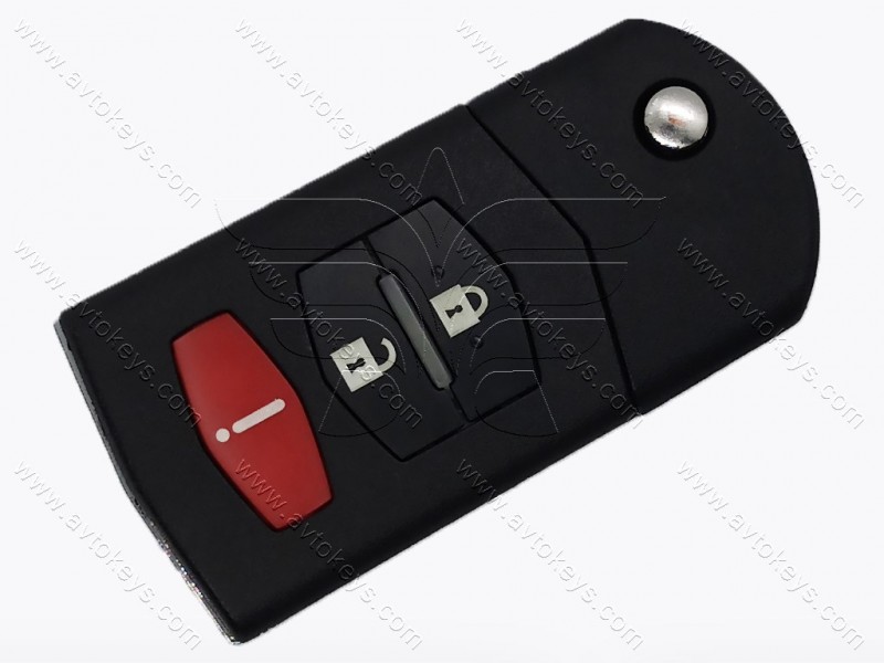 Викидний ключ Mazda 2, 3, 5, CX-7, CX-9, 315 Mhz, BGBX1T478SKE125-01, 4D-63, 2+1 кнопки, лезо MAZ24R