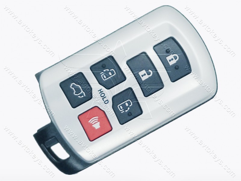 Корпус смарт ключ Toyota Sienna 11-20, 5+1 кнопки