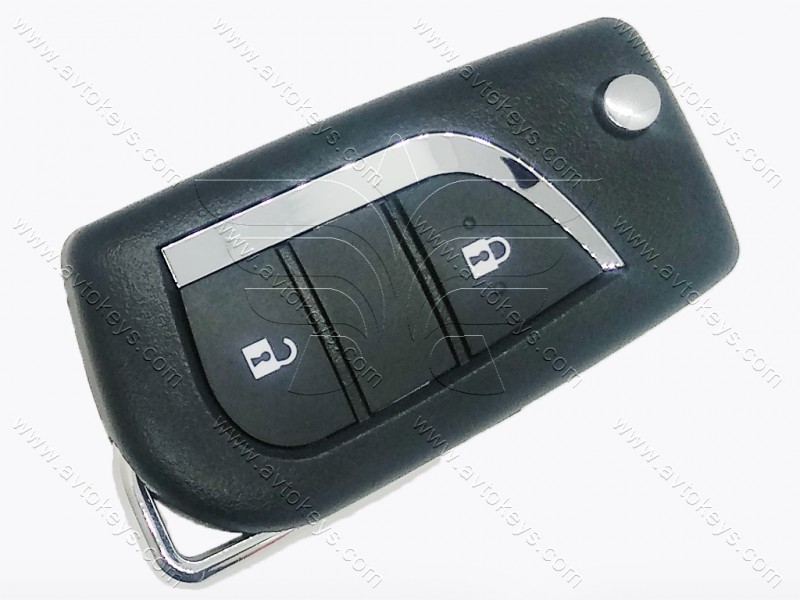 Викидний ключ Citroen C1 (B4), Peugeot 108, 433 Mhz, Valeo A03TAA, H chip/ID74, 2 кнопки, лезо TOY48