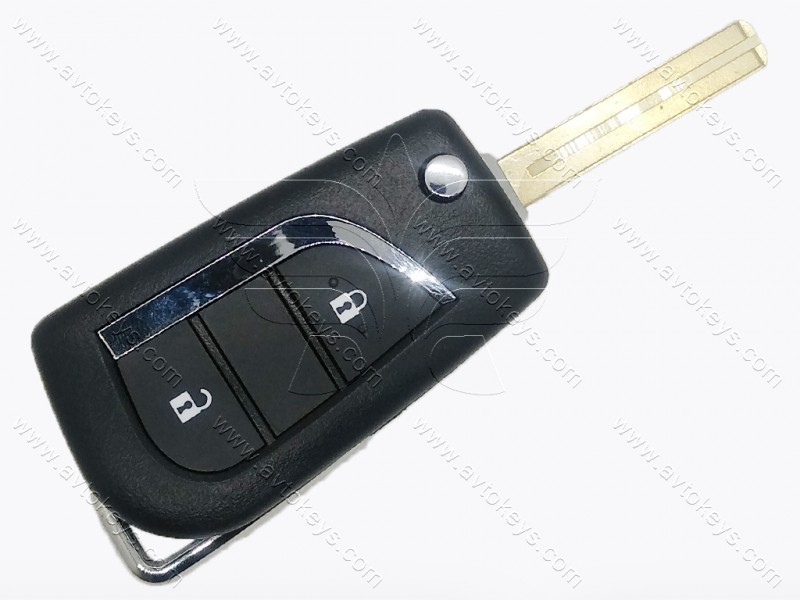 Викидний ключ Citroen C1 (B4), Peugeot 108, 433 Mhz, Valeo A03TAA, H chip/ID74, 2 кнопки, лезо TOY48