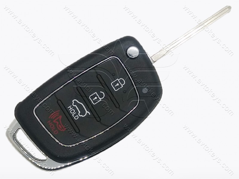 Викидний ключ Hyundai Santa Fe, 433 Mhz, TQ8-RKE-4F31, кнопки 3+1, лезо TOY48