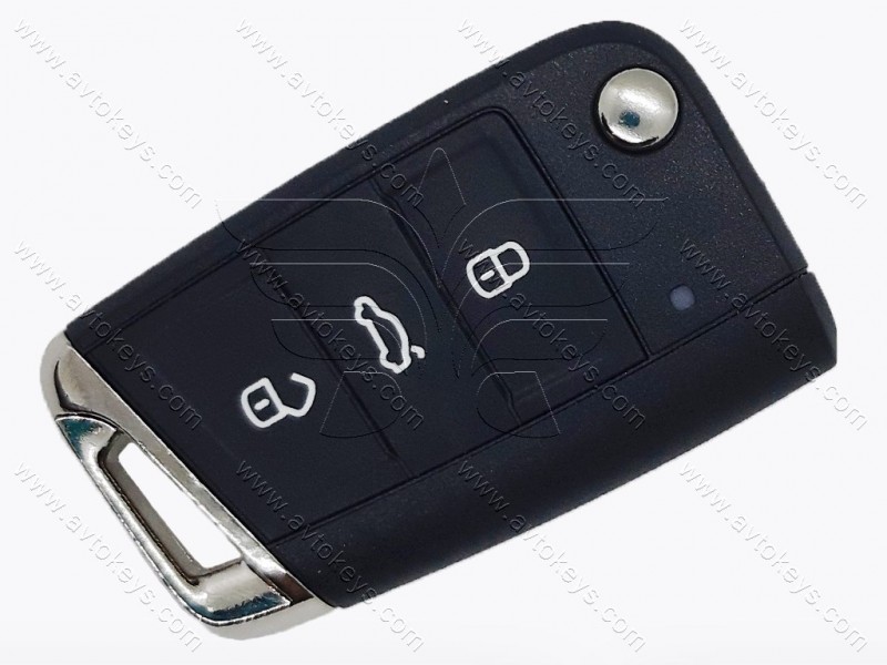 Викидний ключ Volkswagen Golf 7, Tiguan, 315 Mhz, 5G0959753AB/ /ID49/ Megamos AES, 3 кнопки, OEM