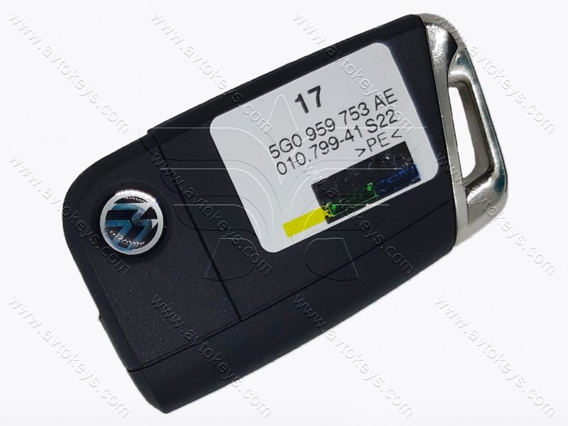 Викидний ключ Volkswagen Golf 7, Tiguan, 315 Mhz, 5G0959753AE/ /ID49/ Megamos AES, 3 кнопки, Keyless Go, OEM