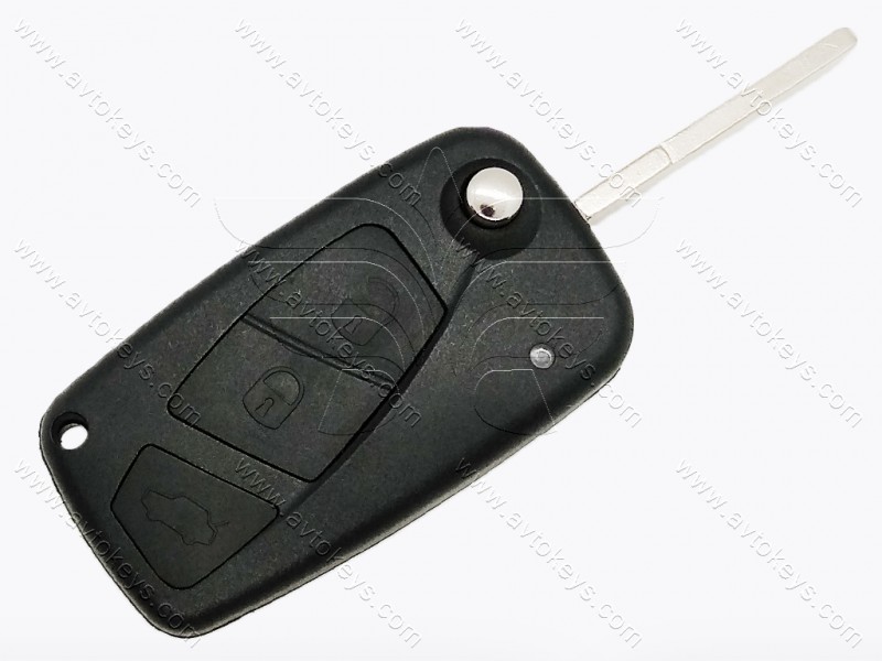 Викидний ключ Fiat Panda, 433 Mhz, PCF7941A/ Hitag 2/ ID46, 3 кнопки, лезо SIP22