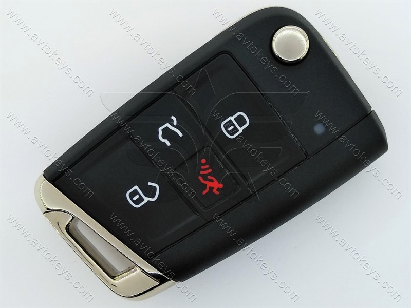 Викидний ключ Volkswagen Golf, GTI та інші, 315 Mhz, 5G0 959 752 BE, ID49/ Megamos AES, 3+1 кнопки, Keyless GO