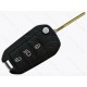Викидний ключ Peugeot 2008, 308, 301, 208, 433 Mhz, 5FA010, PCF7941A/ Hitag 2/ ID46, 3 кнопки, лезо HU83