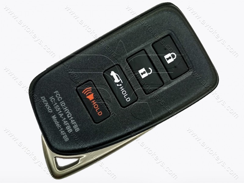 Смарт ключ Lexus RX350, RX450H, RX350L, RX450HL, 315 Mhz, HYQ14FBB Pg1: A9, H-chip, 3+1 кнопки