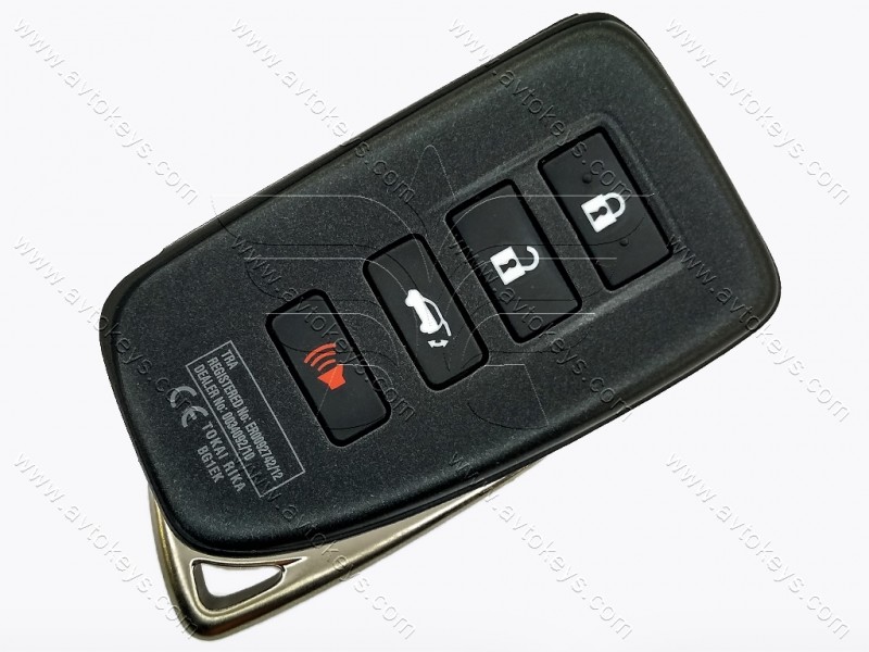 Смарт ключ Lexus NX200, LX570, LX460, LX450D, NX300H, NX200T, Європа, 433 Mhz, BG1EK Pg1: A8, H-chip, 3+1 кнопки