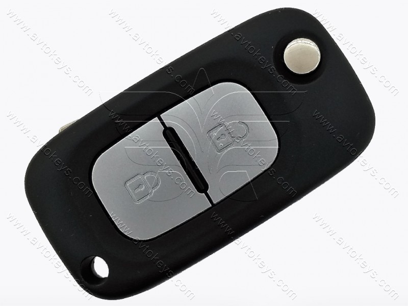 Викидний ключ Renault, 433 Mhz, PCF7947A/ Hitag 2/ ID46, лезо VA2, 2 кнопки