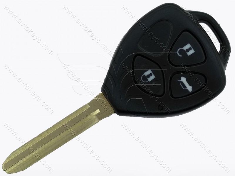 Ключ Toyota Camry, Corolla, Avalon, Land Cruiser Prado, 433 Mhz, 4D-67, 3 кнопки, лезо TOY43