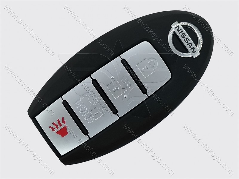 Смарт ключ Nissan Leaf, 315 Mhz, CWTWB1U840, PCF7952A/ Hitag 2/ ID46, 3+1 кнопки
