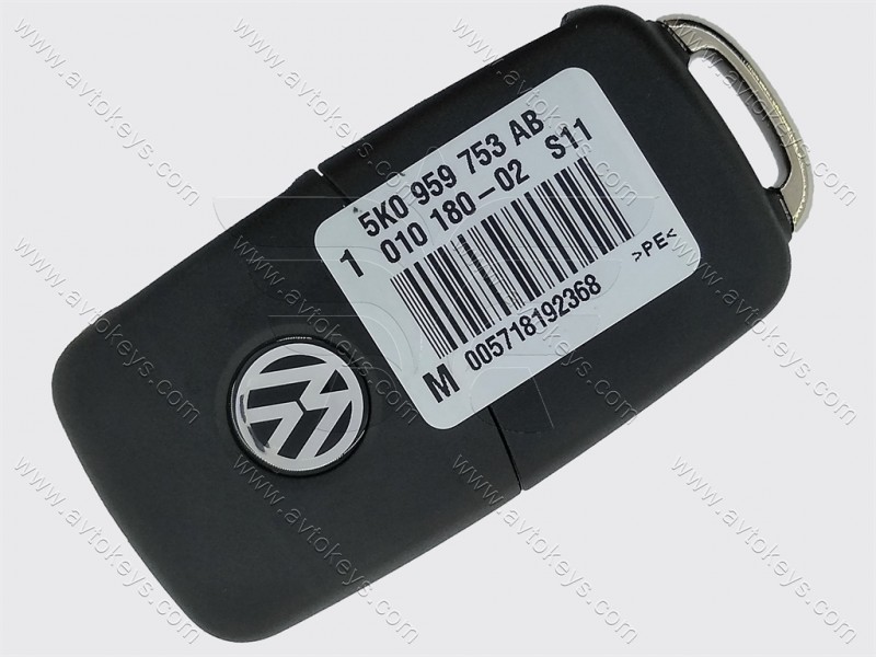 Викидний ключ Volkswagen, Skoda, Seat, 433 Mhz, ID48, 5K0 837 202 AD, 3 кнопки, OEM
