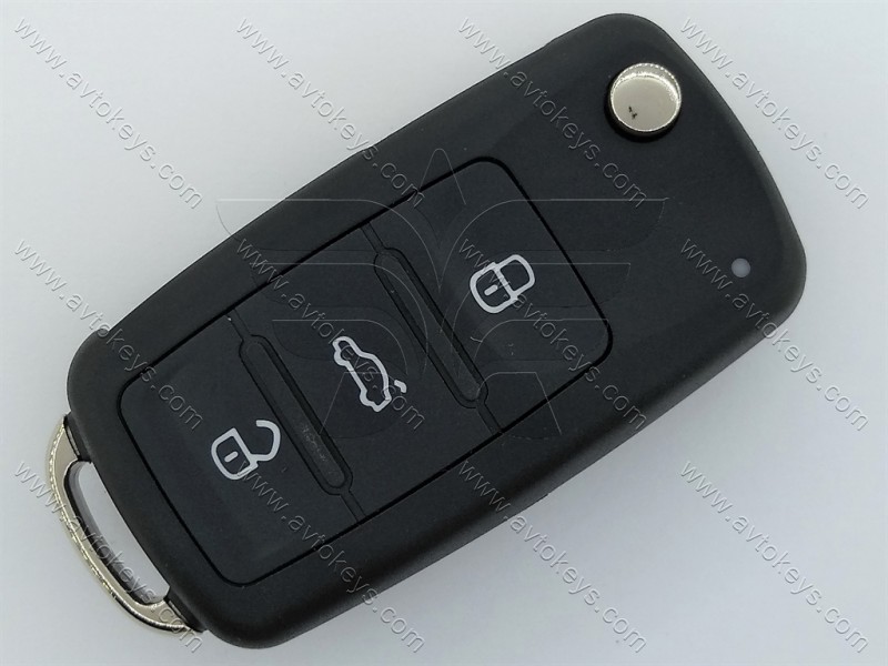 Викидний ключ Volkswagen, Skoda, Seat, 433 Mhz, ID48, 5K0 837 202 AD, 3 кнопки