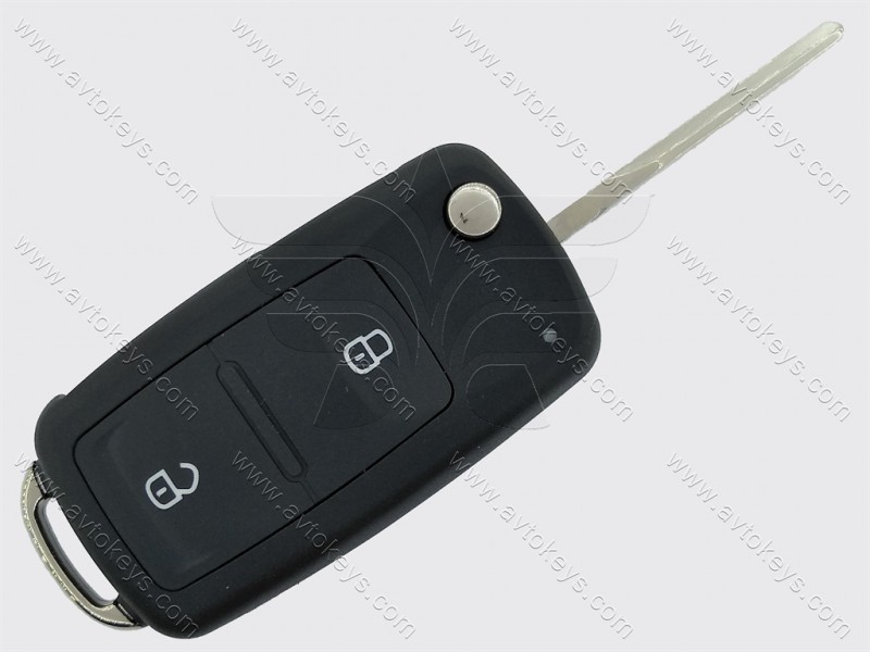 Викидний ключ Volkswagen Amarok, Transporter, 433 Mhz, 7E0 837202 AD, ID48, 2 кнопки, OEM