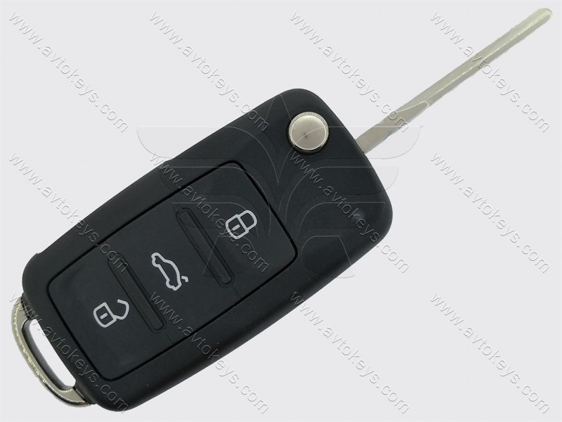 Викидний ключ Volkswagen Golf, Jetta, Tiguan та інші, 433 Mhz, 5K0 837202 AJ, ID48, 3 кнопки, Keyless GO,