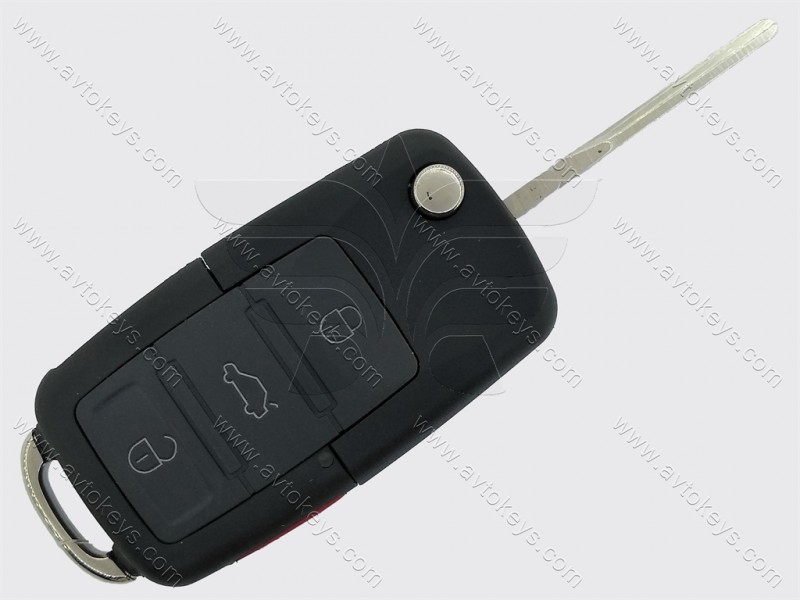 Викидний ключ Volkswagen Golf, Jetta та інші, 315 Mhz, 1J0 959 753 DC, ID48, 3+1 кнопки