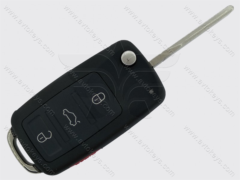 Викидний ключ Volkswagen Touareg, 433 Mhz, PCF7942/ Hitag 2/ ID 46, 3+1 кнопки, Keyless GO