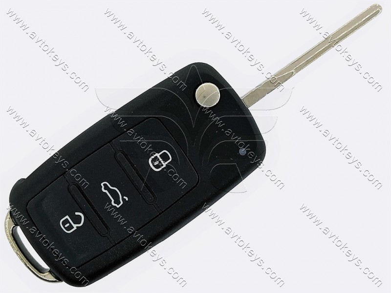 Викидний ключ Volkswagen Jetta, Passat, Tiguan та інші, 315 Mhz, 5K0 837202 AE, ID48, 3+1 кнопки