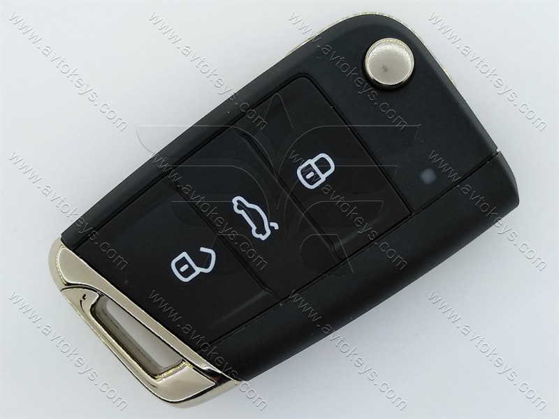 Викидний ключ Volkswagen Touran, Tiguan, 433 Mhz, 5G6 959 752 AB, ID49/ Megamos AES/ MQB, 3 кнопки, Keyless GO