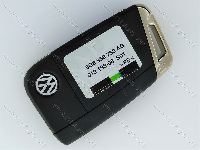 Викидний ключ Volkswagen Golf 7, 433 Mhz, 5G6 959 752 AG, ID49 / Megamos AES / MQB, 3 кнопки
