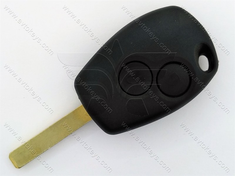 Ключ Renault Clio, Modus, Kangoo та інші, 433 Mhz, PCF7946A/ Hitag 2/ ID46, 2 кнопки, лезо VA2