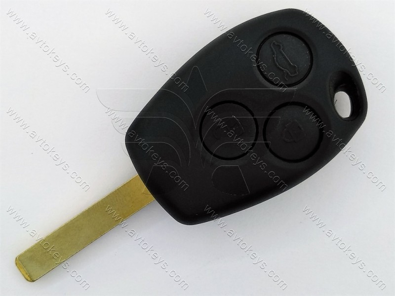 Ключ Renault Clio, Master, Trafic та інші, 433 Mhz, PCF7946A/ Hitag 2/ ID46, 3 кнопки, лезо VA2