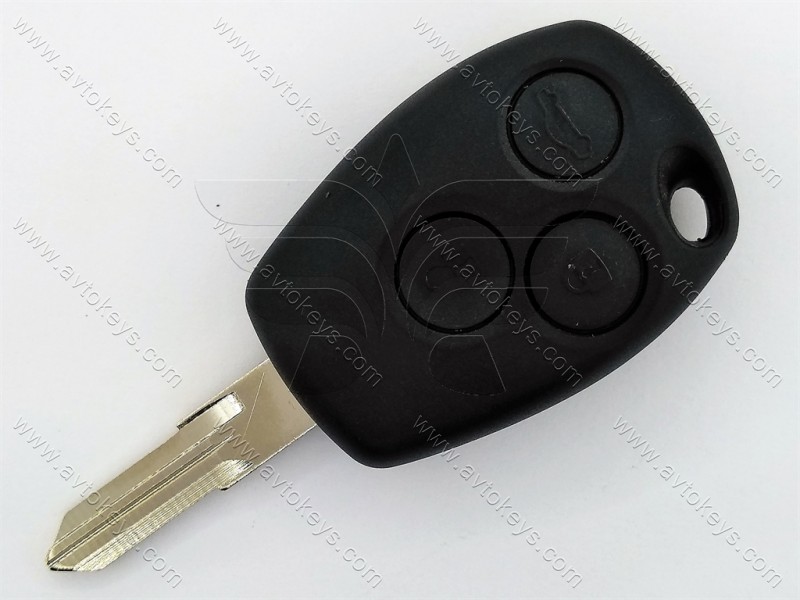 Ключ Renault, 433 Mhz, PCF7947A/ Hitag 2/ ID46, 3 кнопки, лезо VAС102