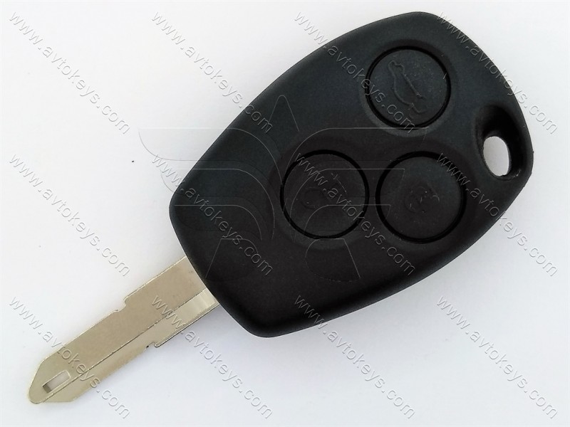 Ключ Renault, 433 Mhz, PCF7947A/ Hitag 2/ ID46, 3 кнопки, лезо NE73