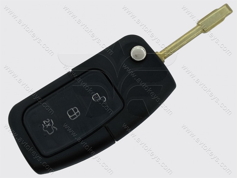 Викидний ключ Ford 433 Mhz, 4D-63 40bit, 3 кнопки, лезо FO21