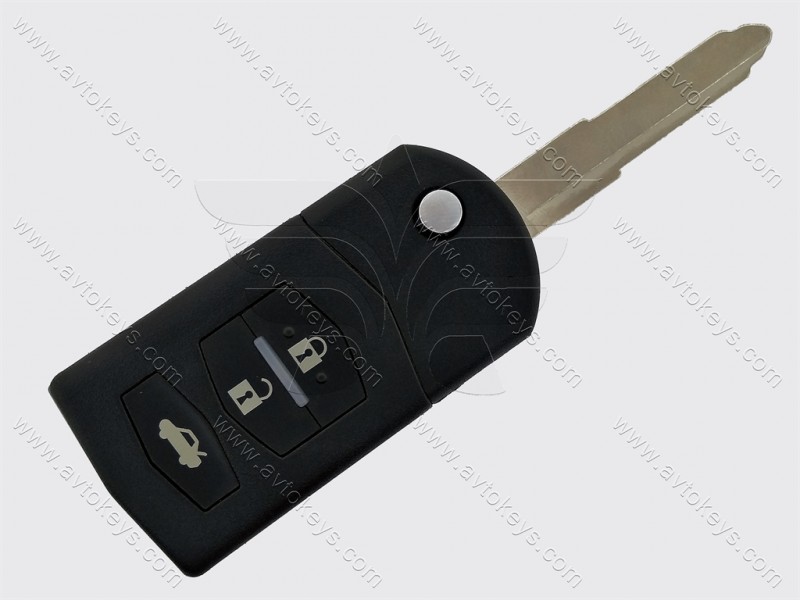 Викидний ключ Mazda 3, 6, 433 Mhz, 4D-63, Visteon 41528, 3 кнопки, лезо MAZ24R