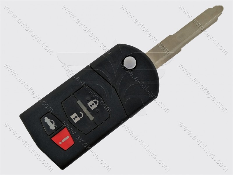 Викидний ключ Mazda 6, 315 Mhz, 4D-63, KPU41788, 3+1 кнопки, лезо MAZ24R