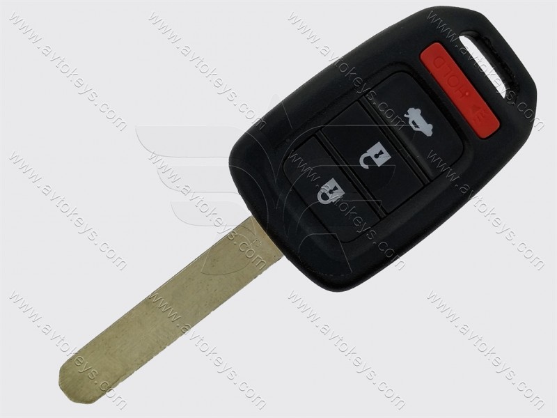 Корпус ключа Honda CR-V, HR-V та інші, 3+1 кнопки, лезо HON66, лого