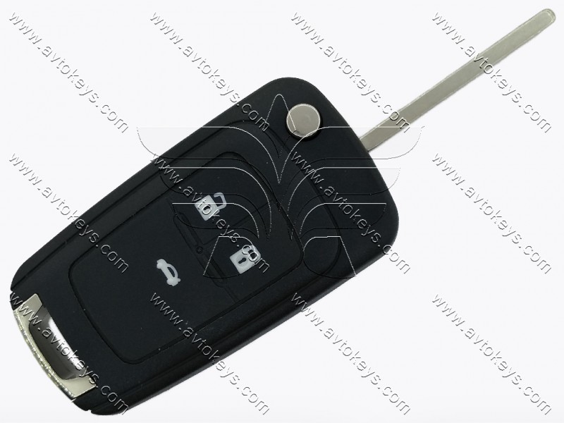 Викидний ключ Chevrolet Cruze, Orlando, 433 Mhz, PCF7941E/ Hitag 2/ ID46, 3 кнопки, лезо HU100
