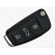 Викидний ключ Audi A3, S3, RS3, 434 Mhz, 8V0 837220, ID49/ Megamos AES/ MQB, 3 кнопки, HU66, OEM