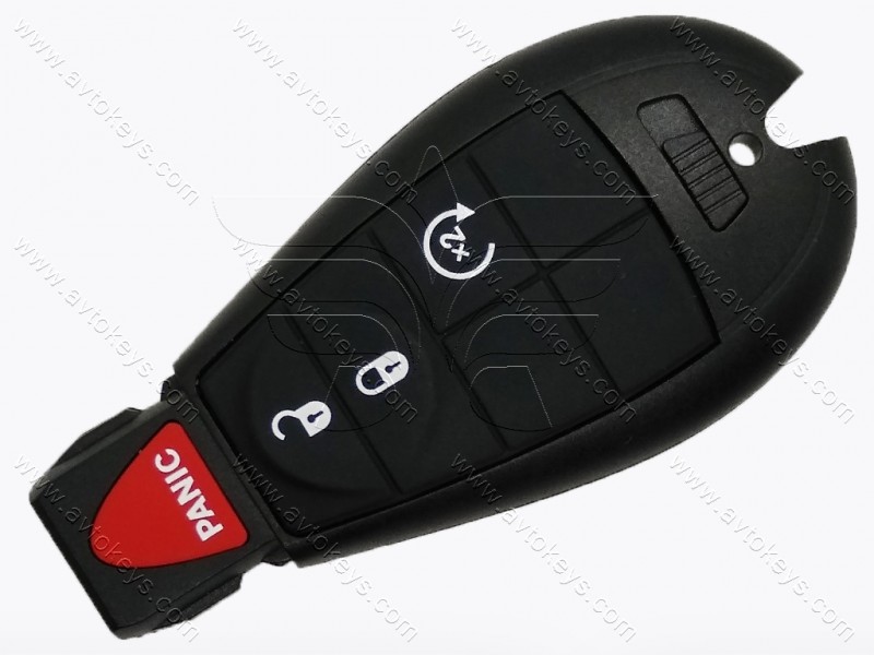 Смарт ключ Dodge Ram, 433 Mhz, GQ4-53T, PCF7961A/ Hitag 2/ ID46, 3+1 кнопки