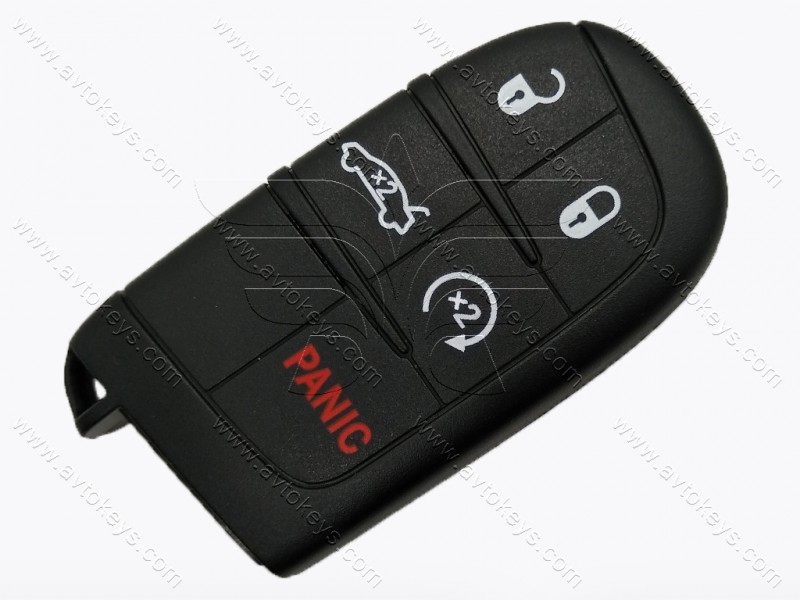 Смарт ключ Dodge Charger SRT, Challenger SRT, 433 MHz, M3M-40821302, PCF7953M/ Hitag Aes/ ID4A, 4+1 кнопки