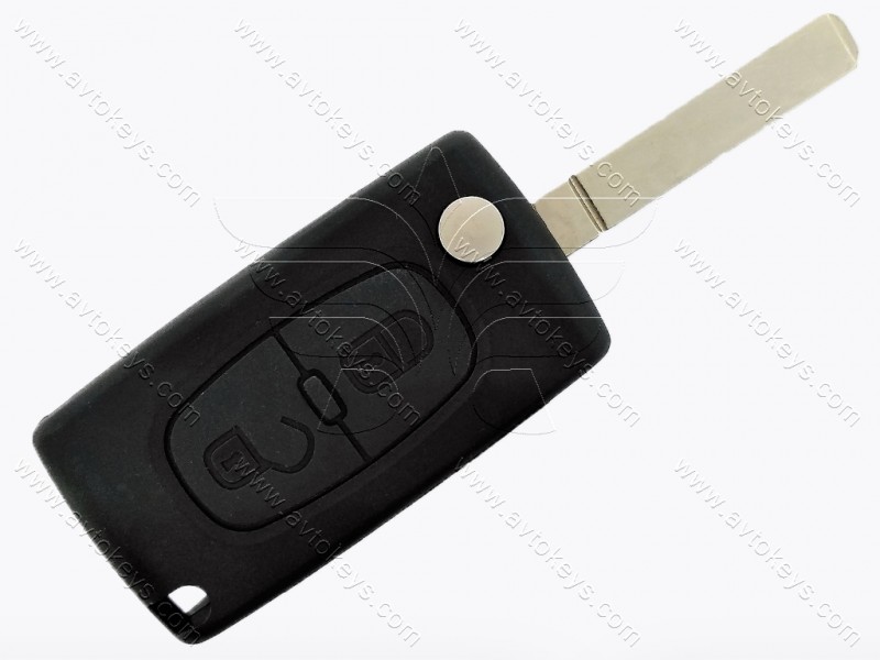 Викидний ключ Peugeot Partner B9 CAN, 433 Mhz, JCAE ED17 633339, PCF7961A/ Hitag 2/ ID46, 2 кнопки, лезо VA2, OEM