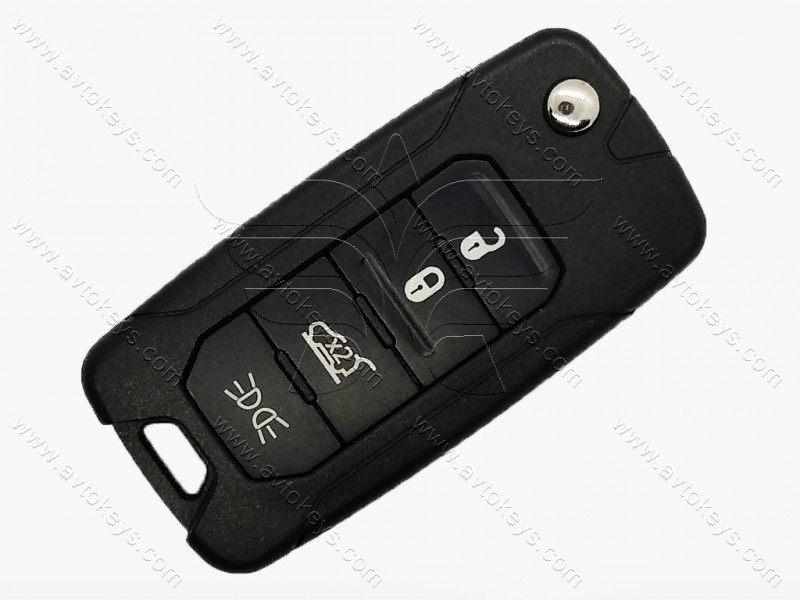 Викидний ключ Jeep Renegade, Fiat 500X, 434 Mhz, 2AD FTF I5A M433TX, ID49/ Megamos AES/MQB, 3+1 кнопки, лезо SIP22