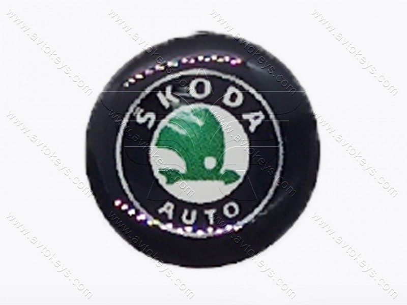 Логотип (емблема) для автомобільного ключа Skoda, діаметр 14 мм