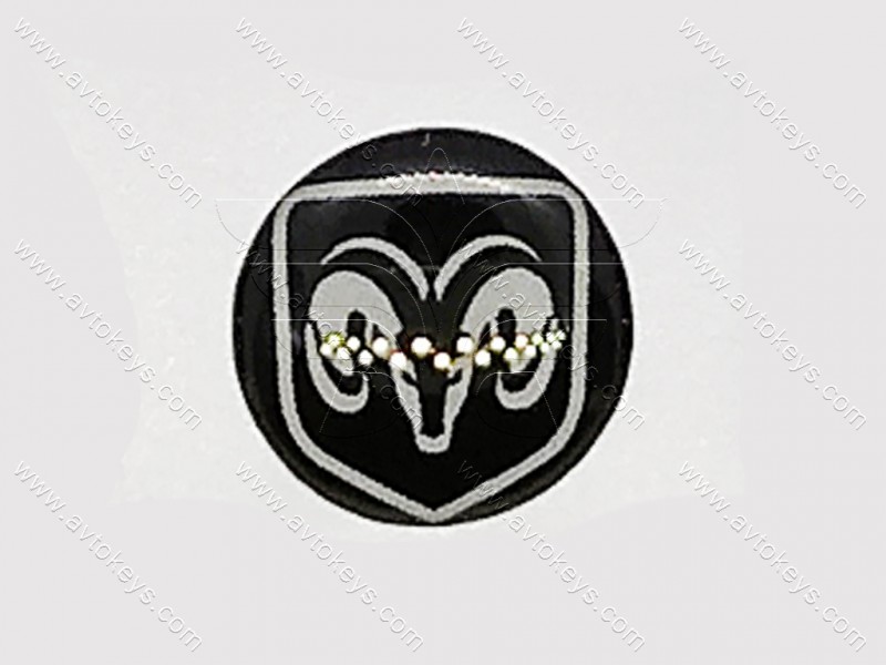 Логотип (емблема) для автомобільного ключа Dodge, діаметр 14 мм