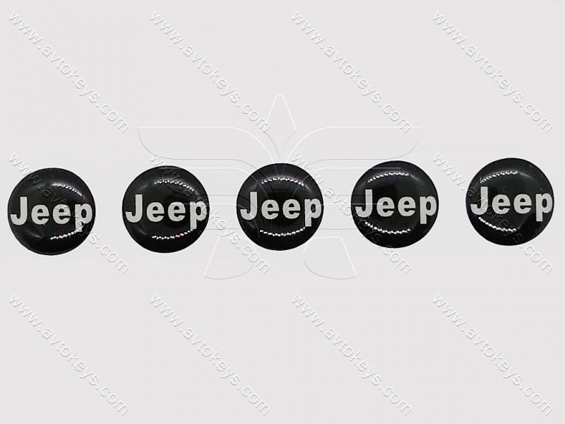 Логотип (емблема) для автомобільного ключа Jeep, діаметр 14 мм