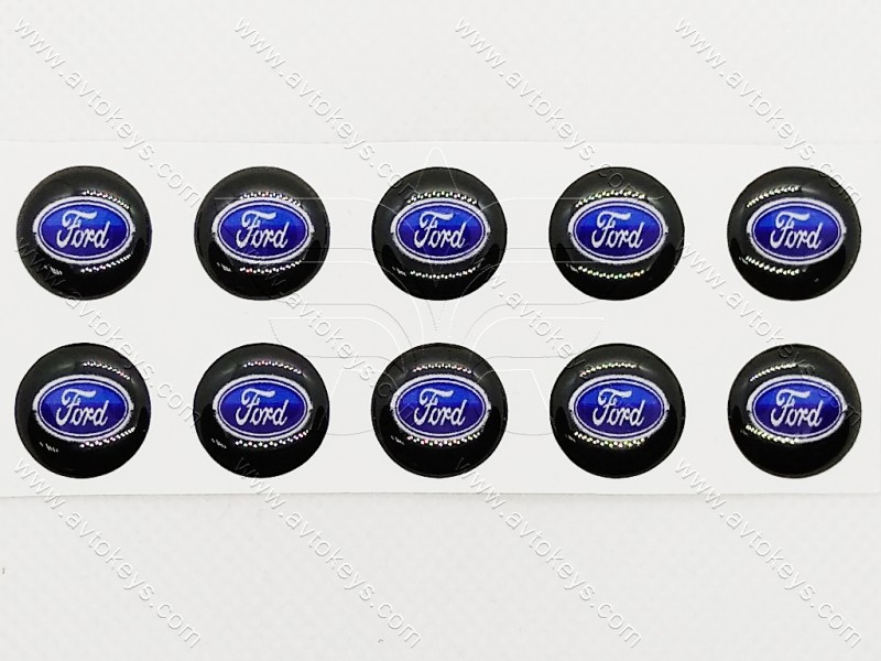 Логотип для автомобільного ключа Ford, діаметр 14 мм.