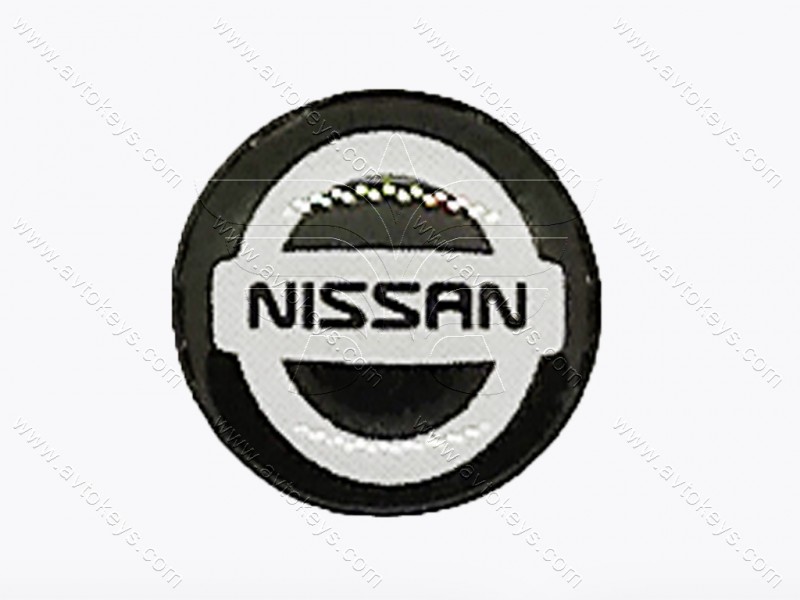 Логотип (емблема) для автомобільного ключа Nissan, діаметр 14 мм