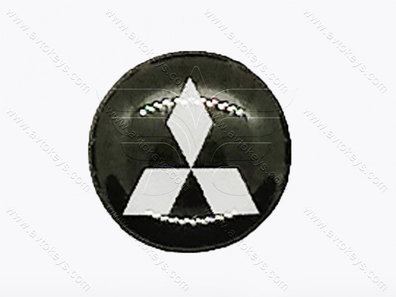 Логотип (емблема) для автомобільного ключа Mitsubishi, діаметр 14 мм