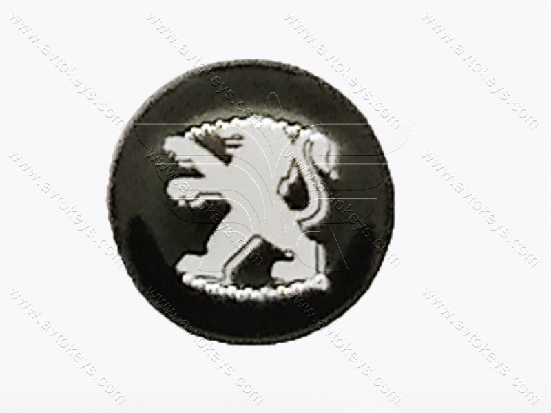 Логотип (емблема) для автомобільного ключа Peugeot, діаметр 14 мм