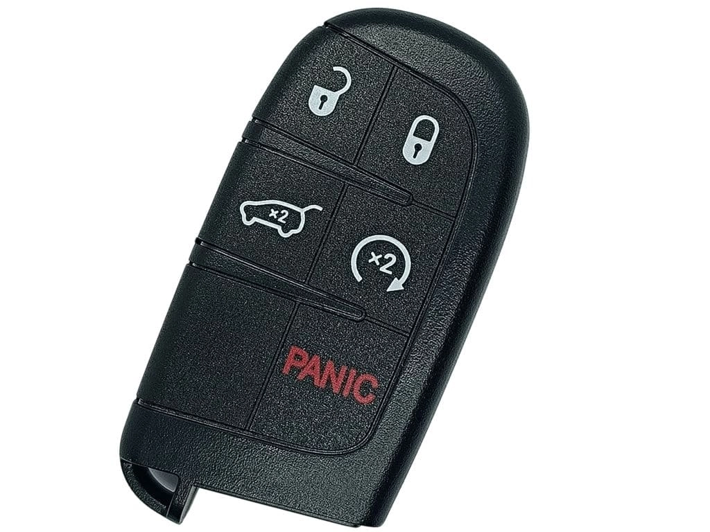 Корпус смарт ключа Chrysler, Dodge, Jeep, 4+1 кнопки, під лезо CY-24